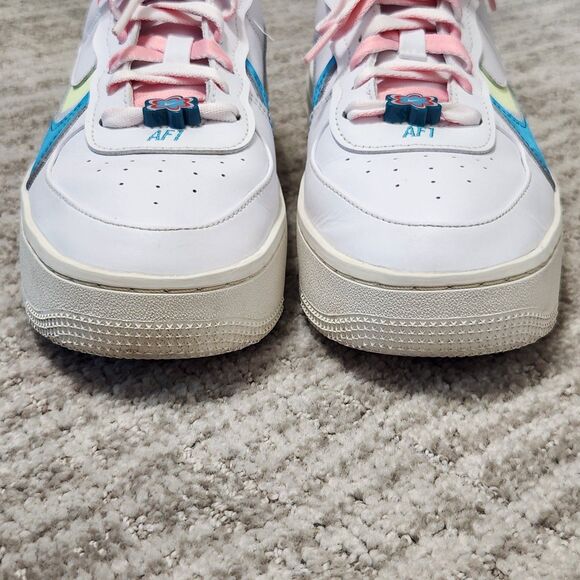Nike women's Air Force 1 Platform pastel sneaker shoes DZ5197-100 size 8 - Picture 3 of 11